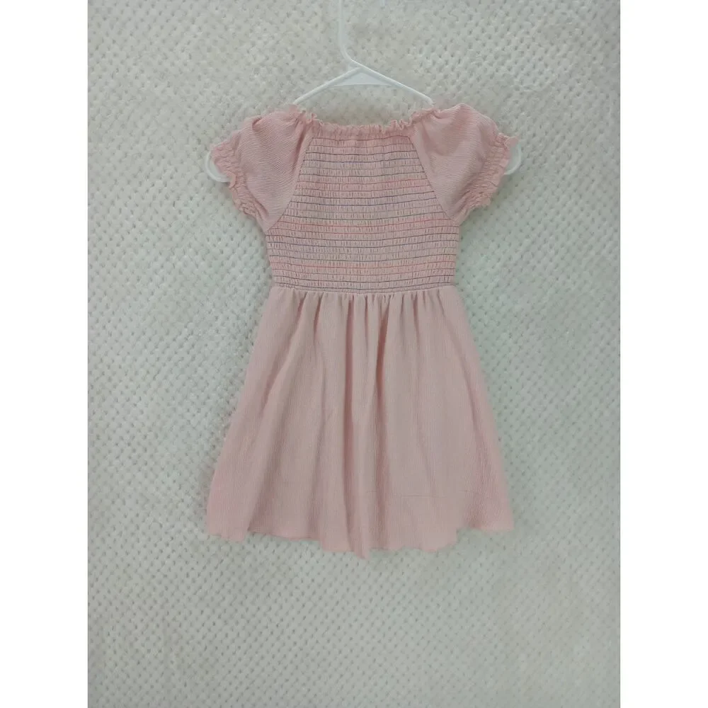 Dot Dot Smile Limited Edition Girls 3/4 Pink Smocked Party Dress